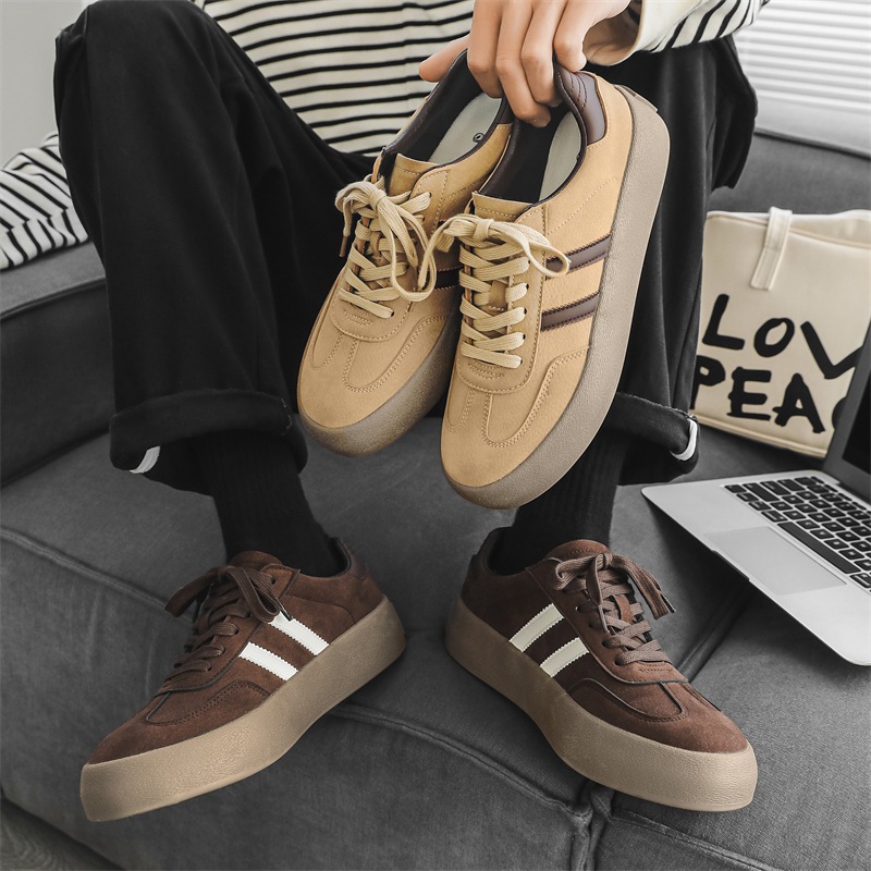 Giày Nam Trắng Samba, Gat Sneaker, Giày Basic Thể Thao Nam, Tăng Chiều Cao, Vintage Oldman