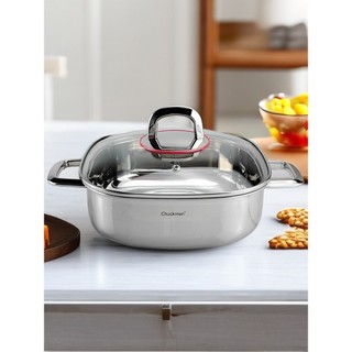 Nồi vuông inox cao cấp đáy liền chockmen ckm134, ckm157 size 24, nồi inox bếp từ
