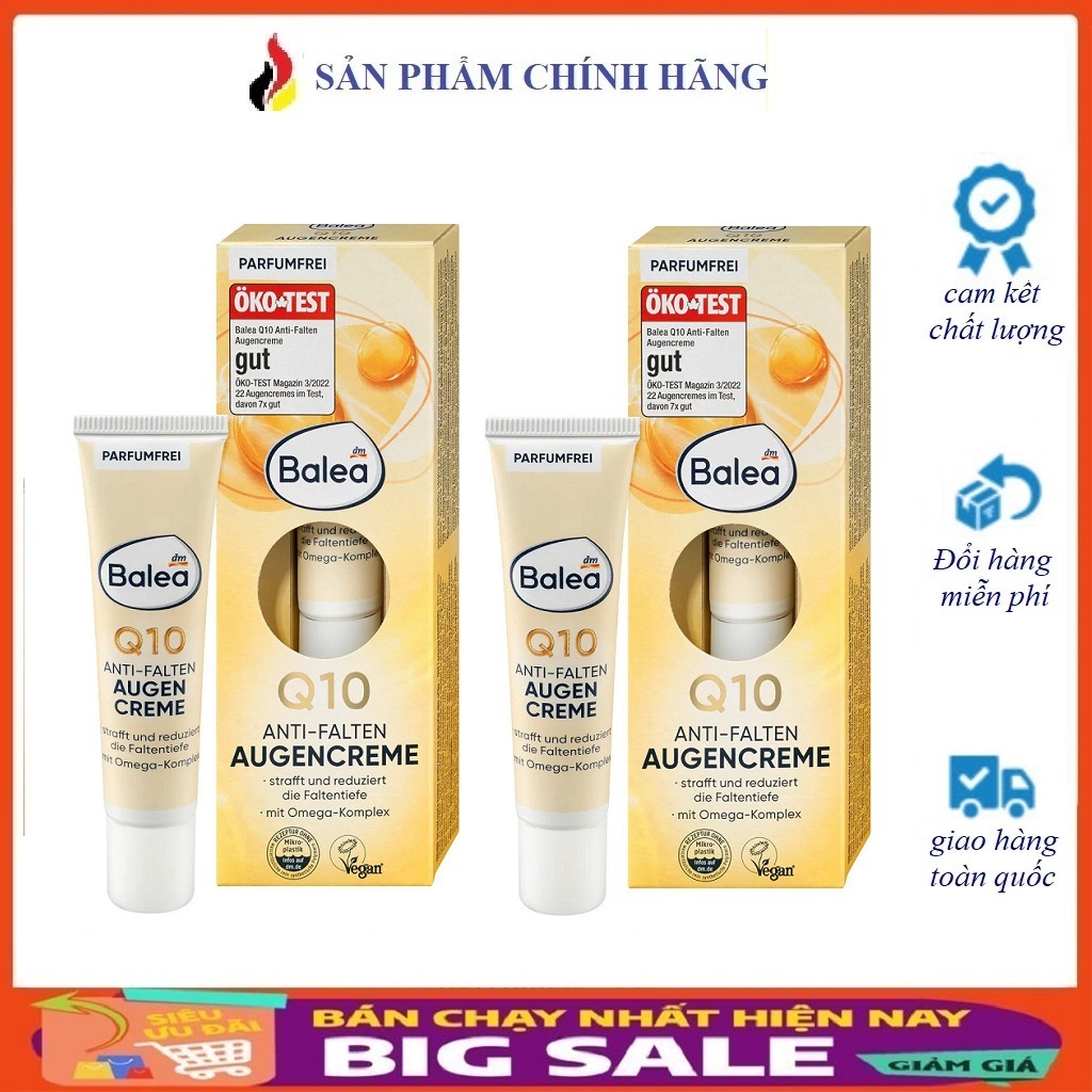 Kem dưỡng mắt Balea Augen Creme Q10 giảm nếp nhăn(Hàng Đức)