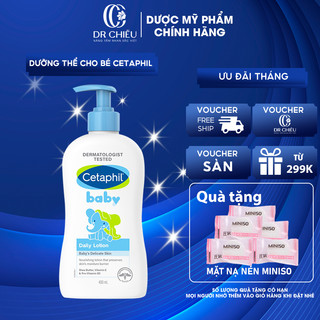 Sữa dưỡng da ⚜️CHÍNH HÃNG -TEM PHỤ ⚜️ Sữa dưỡng ẩm Cetaphil cho bé ⚜️ Cetaphil Baby Daily Lotion 400ml