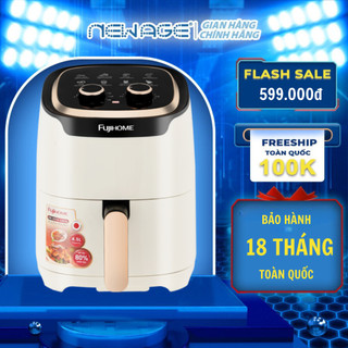 Nồi chiên không dầu 4,5 lít Fujihome A4EB, công suất 1400W đa chức năng, lòng nồi phủ chống dính, BH toàn quốc 18 tháng