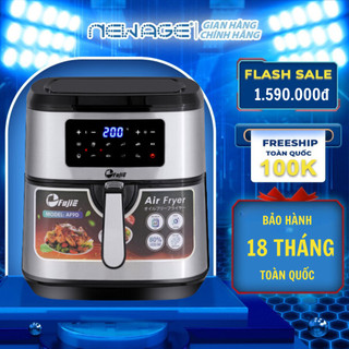Nồi chiên không dầu FujiE AF9D 9,2 lít, công suất 1800W nướng gà nguyên con, phủ inox không ám mùi nhựa - Bảo hành 2 năm