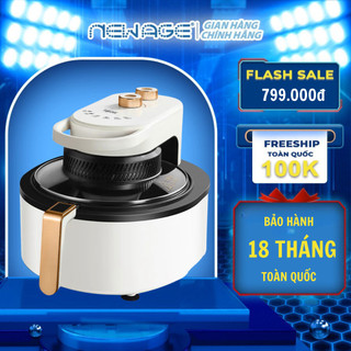 Nồi chiên không dầu FUJIHOME AG6 6 lít, công suất 1600W ,nhìn rõ độ chín thực phẩm,công nghệ nhập khẩu, BH 18 tháng