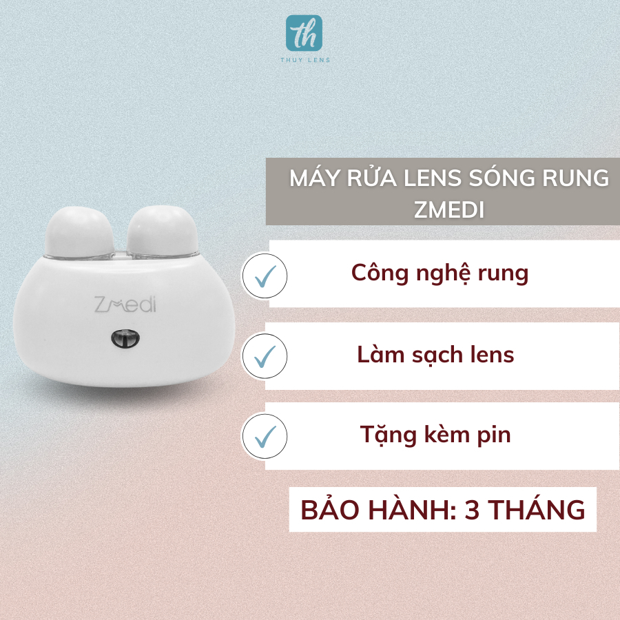 Máy rửa vệ sinh lens sóng rung THÚY LENS 360 độ Zmedi cho kính áp tròng