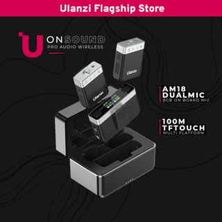 Ulanzi AM18 U-Mic Wireless Lavalier Microphone System - Micro cài áo không dây 3 trong 1 chính hãng