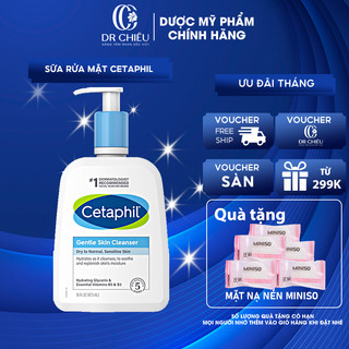 Sữa rửa mặt Cetaphil ⚜️CHÍNH HÃNG⚜️ Cetaphil Gentle Skin Cleanser 500ml