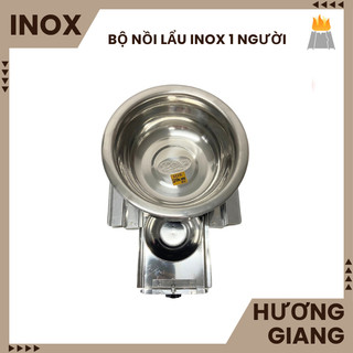 Bếp cồn ăn lẩu cho quán nướng, quán lẩu - Bộ nồi lẩu inox 1 người ăn BBL- S  - conthachsaigon
