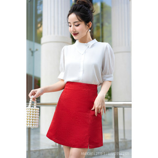 Áo sơ mi nữ RUZA tay ngắn thiết kế dáng công sở thời trang thanh lịch ANB081