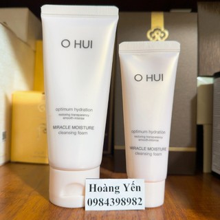 [MỚI] Sữa rửa mặt Ohui hồng - Ohui Miracle Moisture Cleansing Foam 40ml/80ml/100ml/200ml(tách set k vỏ hộp)