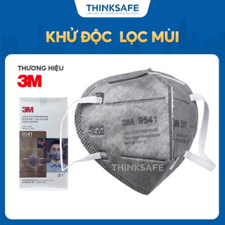 Khẩu trang than hoạt tính 3M 9541 khử mùi, lọc hơi hữu cơ, kháng khuẩn Khẩu trang 3M chính hãng - THINKSAFE