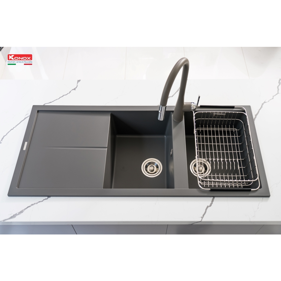 Chậu rửa bát đá KONOX Granite Series - Livello Smart 1160, Made in Italy