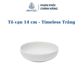 Tô cạn 14 cm timeless trắng - gốm sứ cao cấp minh long i