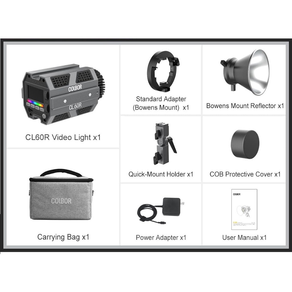 COLBOR CL60R  RGB LED Video light - Đèn Led Stuido Chuyên Nghiệp - Hàng Chính Hãng / Bảo Hành 12 Tháng