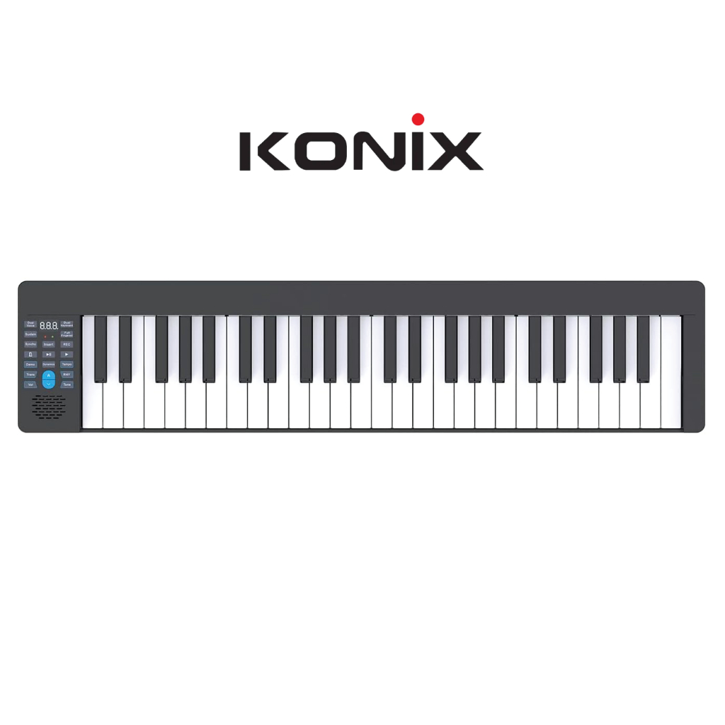 Đàn Piano điện, Digital Piano - Konix PJ49Z - 49 phím nặng cảm ứng lực nhấn, Bluetooth, Travel Piano