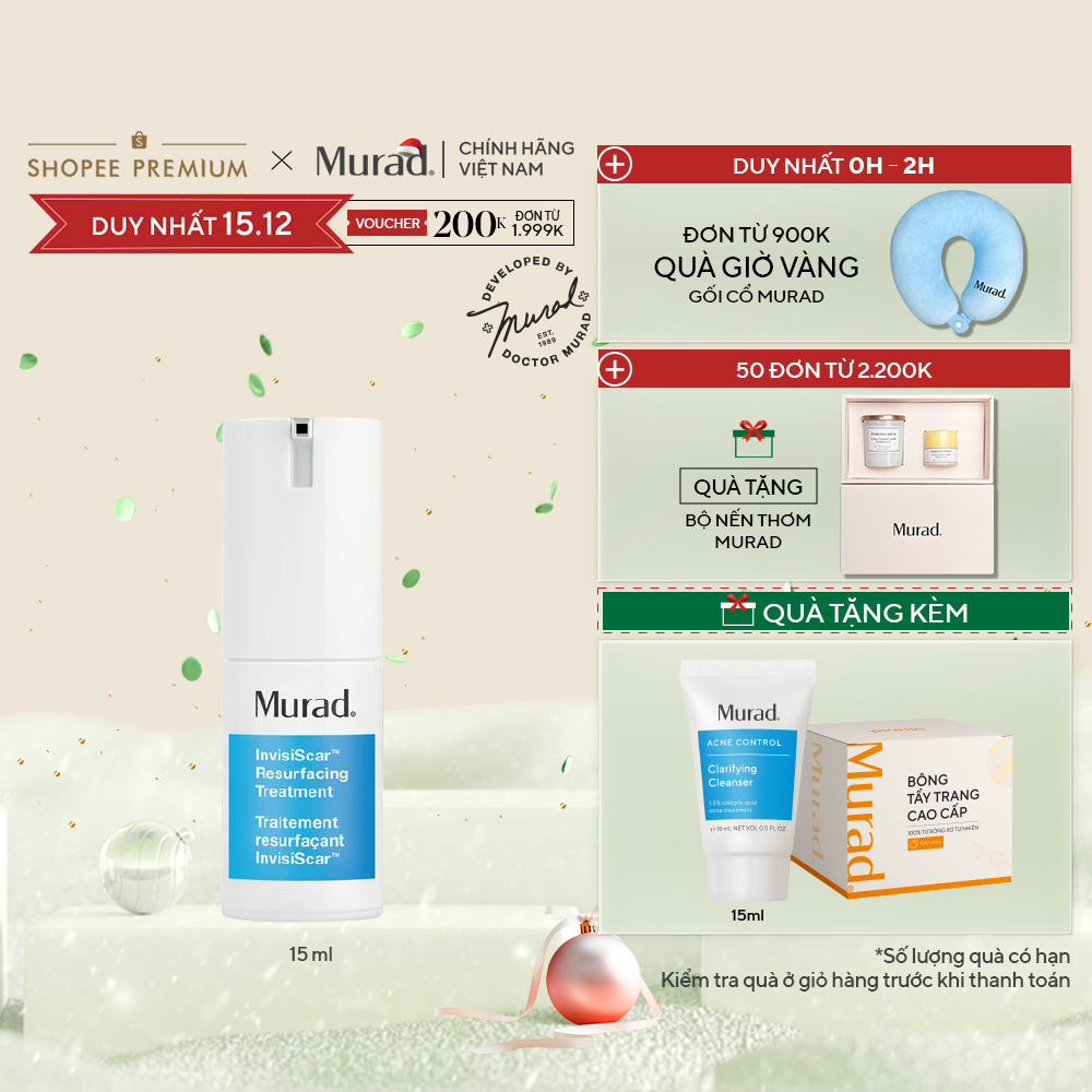 Kem mờ sẹo và tái tạo nền da MURAD Invisiscar Resurfacing Treatment 15ml