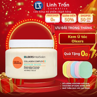 Ủ tóc olexrs, kem hấp ủ tóc collagen phục hồi hư tổn mềm mượt Olexrs Hair Salon Argan Oil Collagen 500ml