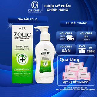 Sữa tắm Dr.EA Zolic Body Cleansing Milk Giảm Mụn Cơ Thể Nang Lông