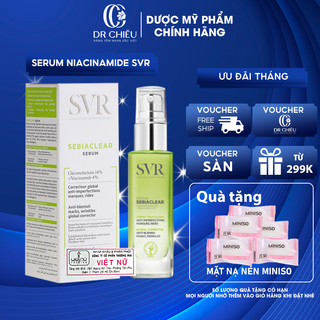 Tinh chất giảm mụn 4% NIACINAMIDE và 14% PHA SVR Sebiaclear Serum 30ml
