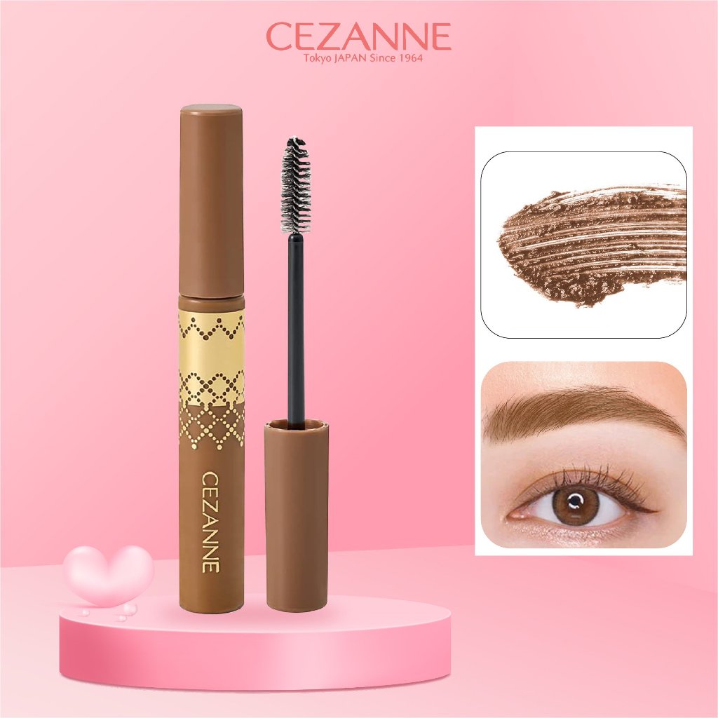 Mascara lông mày siêu mảnh Cezanne Slim Eyebrow Color Nhật Bản bền màu, chống thấm nước 4g