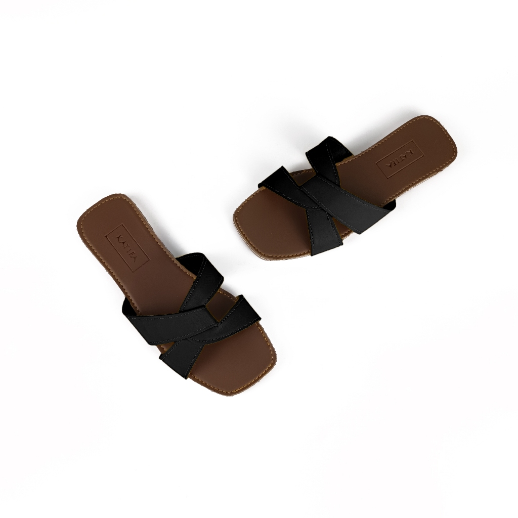 Combo 2 Dép Bệt Nữ Quai Chéo HADU K114D và K115D, Đế Cao Su Chống Trơn Trượt, Bảo Hành 12T