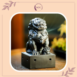 Lư xông nụ trầm hương phong thủy cao cấp chất lượng gốm sứ - lư xông trầm nụ hình kì lân cao cấp