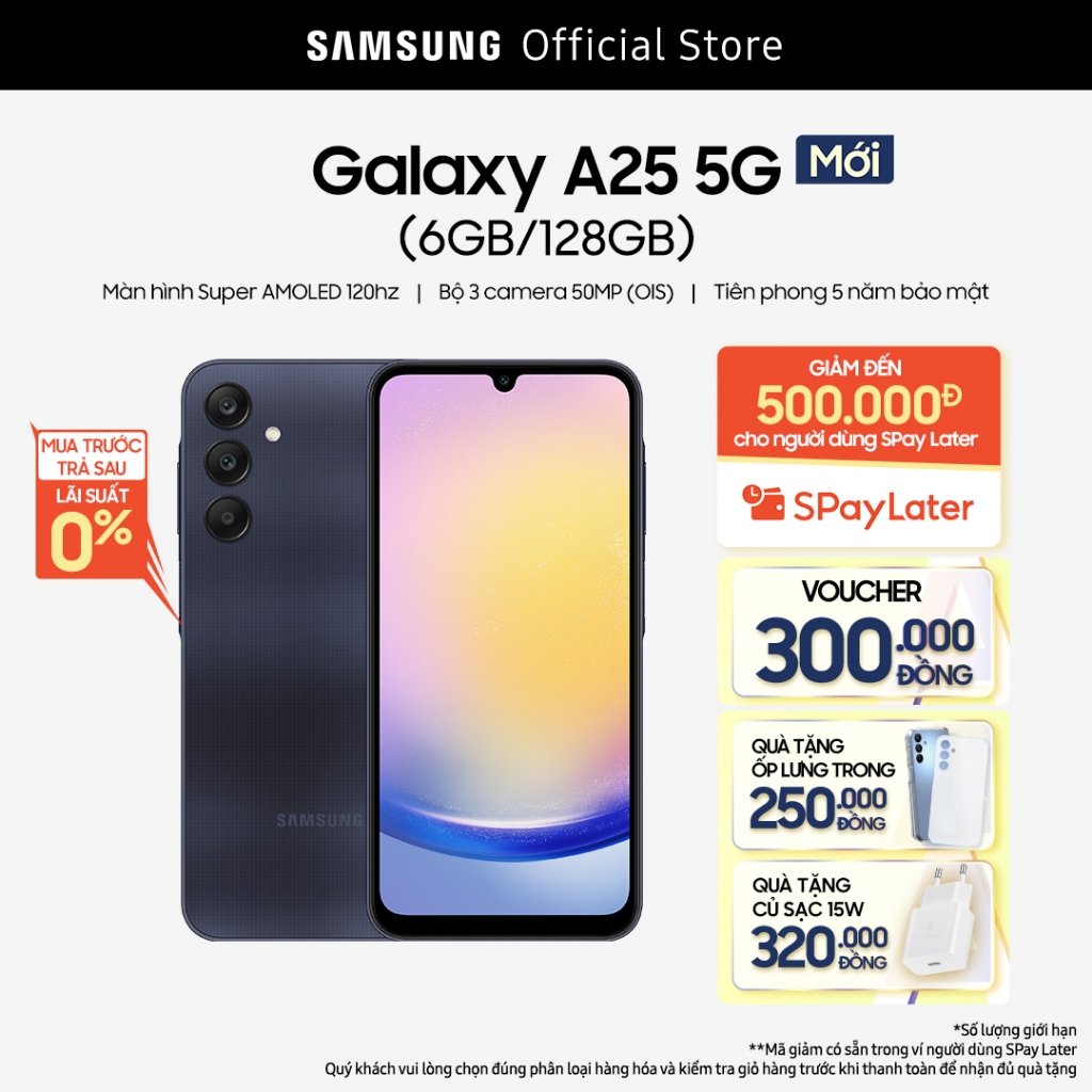 Điện thoại Samsung Galaxy A25 5G 6GB/128GB