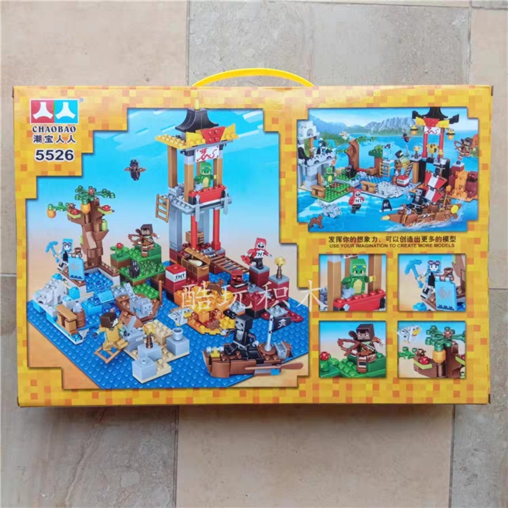 Xếp hình minecraft myworld 5526 lắp ráp chiếc thuyền hải tặc cướp biển 492 mảnh ghép