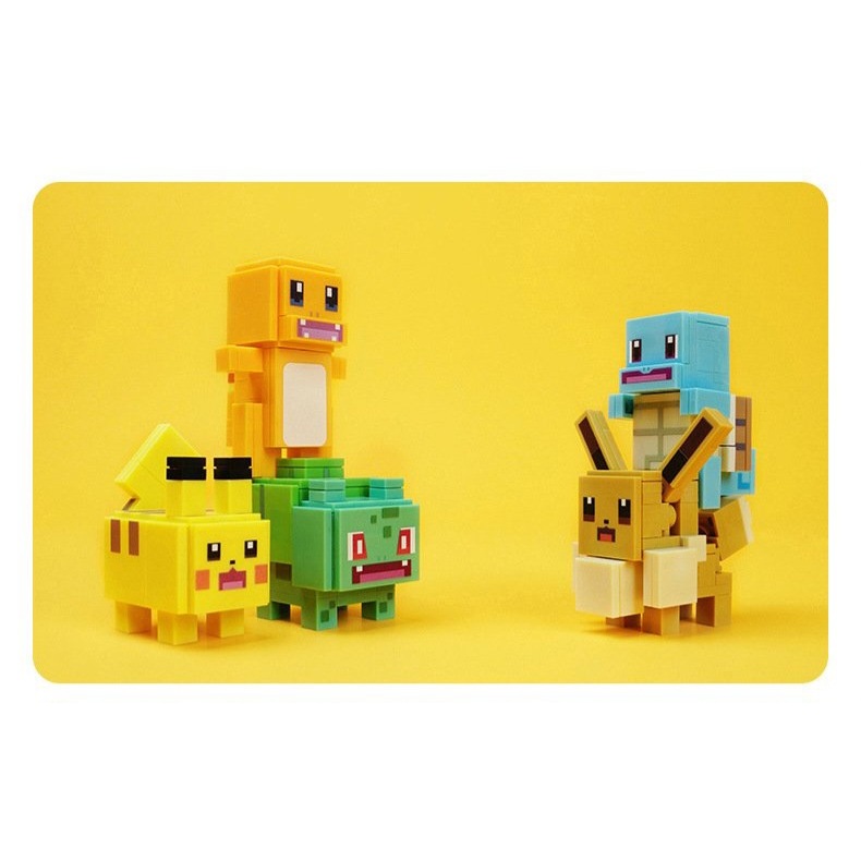 Đồ chơi lắp ghép cho bé trai bé gái Mô Hình Lắp Ráp nhân vật 3D mini Pokemon Anime Nhật Bản - Nhựa ABS an toàn sức khỏe
