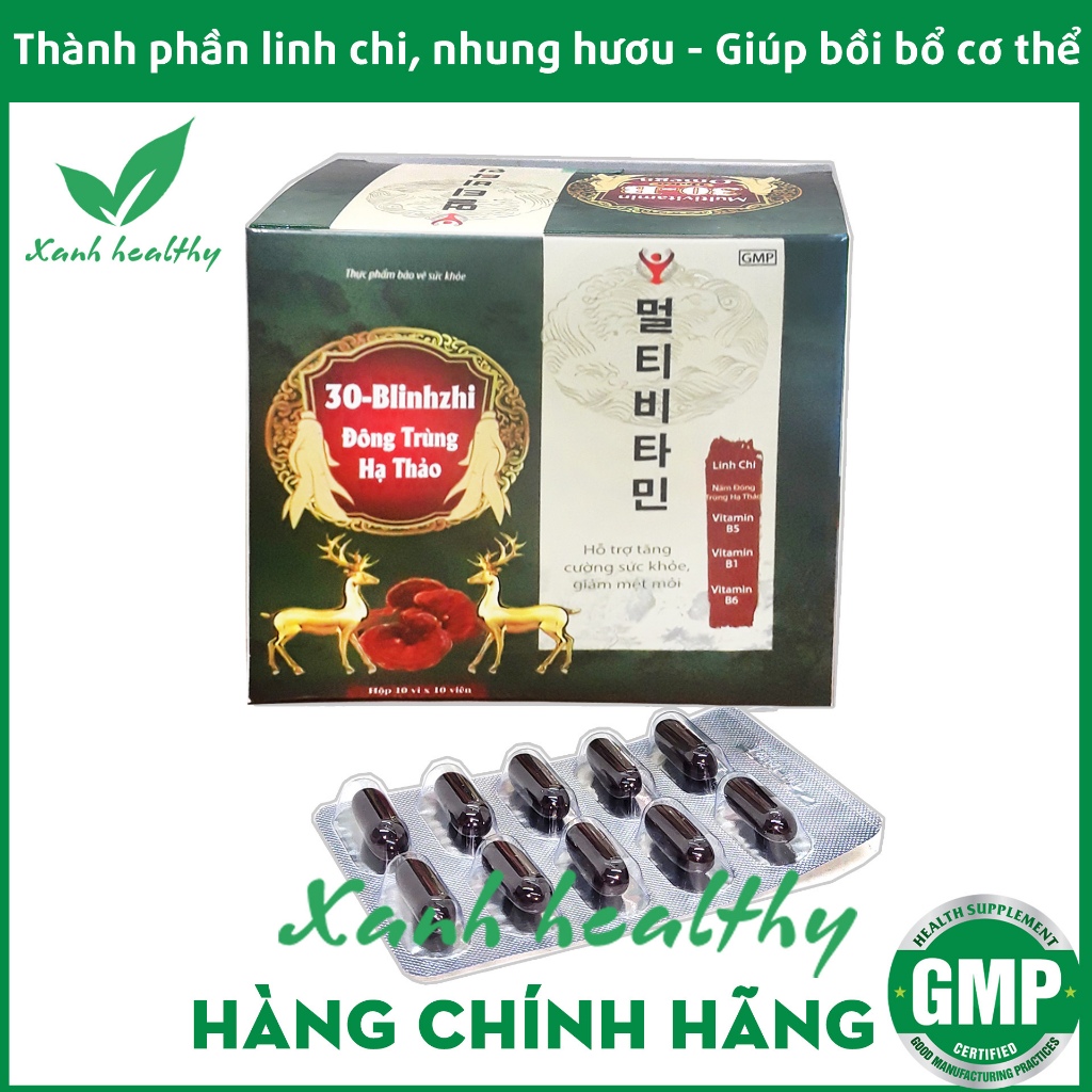 Viên uống Multivitamin 30B - Hàng Chính Hãng - Bổ sung vitamin Omega 3, linh chi, nhung hươu - Hộp 100 viên