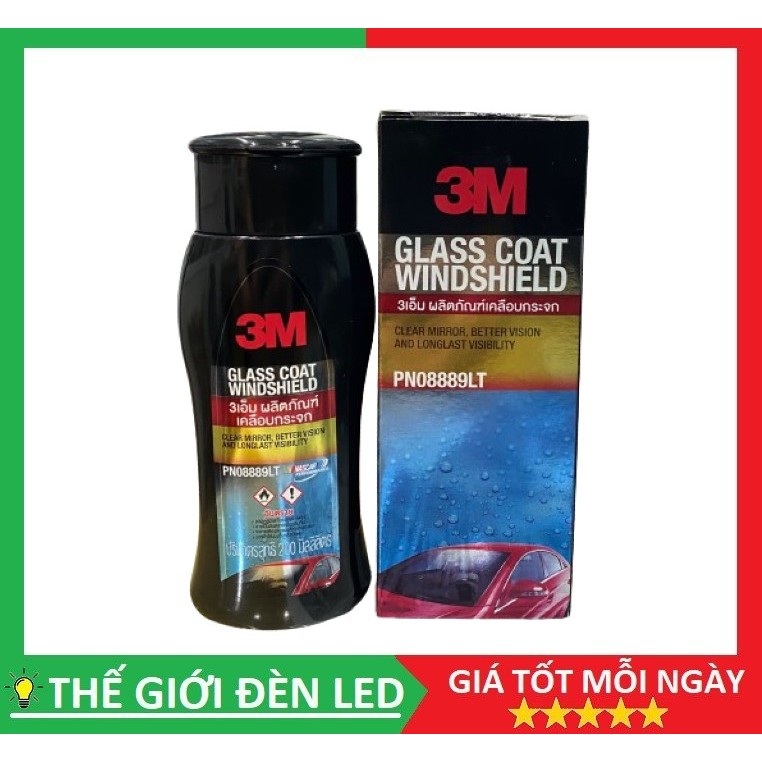 Dung dịch chống bám nước kính xe 3m 08889 LT 200ml chính hãng