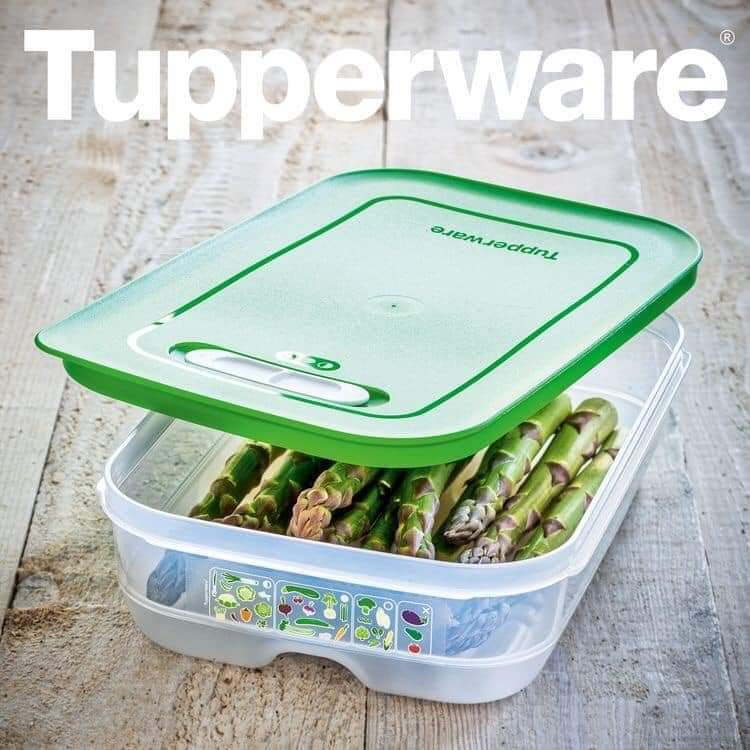 Lẻ hộp trữ rau củ quả ngăn mát tủ lạnh, dẹp Ventsmart Tupperware 1.8L nhựa nguyên sinh an toàn sức khỏe