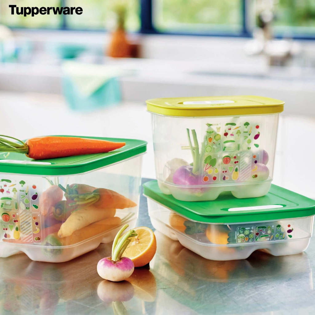 Lẻ hộp Ventsmart Tupperware  1.8l cao trữ rau củ quả ngăn mát tủ lạnh,  nhựa nguyên sinh an toàn sức khỏe