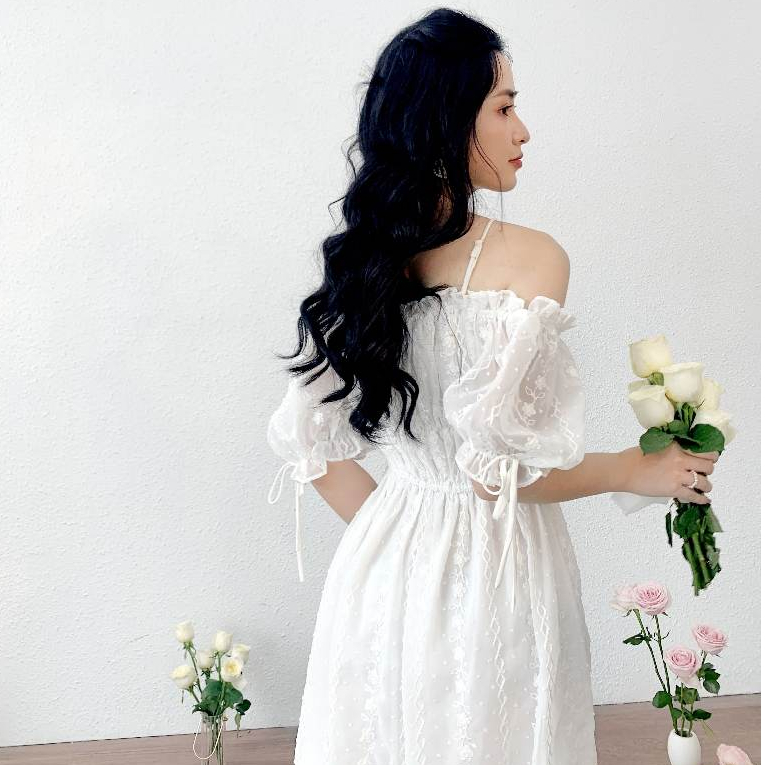 Váy dài ren Chillgals thêu hoa tiểu thư Katherine Dress cao cấp VA-057