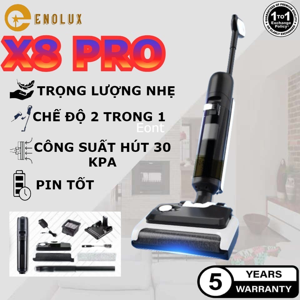 Máy Hút Bụi Khô & Ướt X8 PRO / Cây Lau Nhà Thông Minh Diệt Khuẩn 99.9% | hàng sẵn có Máy Hút Bụi Lau Nhà Cầm