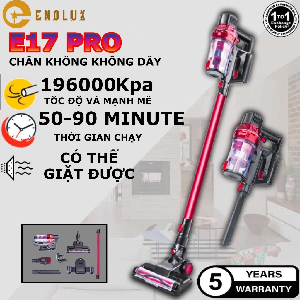 Máy hút bụi không dây Philips E17 Pro Máy hút bụi không dây Công suất hút cao Không dây di động