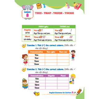 Sách - Starters 2 "English Grammar" Ngữ pháp Tiếng anh (bản in có màu - đáp án)