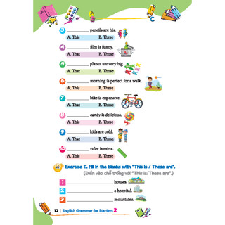 Sách - Starters 2 "English Grammar" Ngữ pháp Tiếng anh (bản in có màu - đáp án)