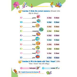 Sách - Starters 2 "English Grammar" Ngữ pháp Tiếng anh (bản in có màu - đáp án)