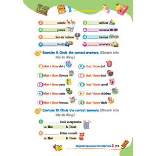 Sách - Starters 2 "English Grammar" Ngữ pháp Tiếng anh (bản in có màu - đáp án)