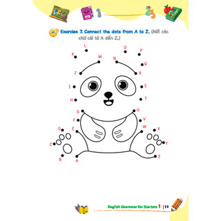 Sách - Starters 1 "English Grammar" Ngữ pháp Tiếng anh (bản in có màu - đáp án)
