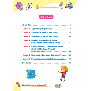 Sách - Starters 1 "English Grammar" Ngữ pháp Tiếng anh (bản in có màu - đáp án)