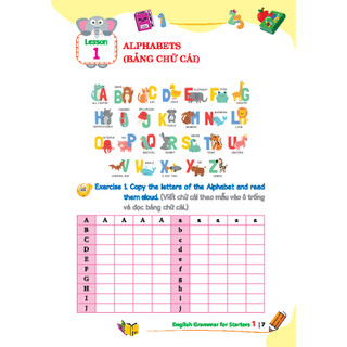 Sách - Starters 1 "English Grammar" Ngữ pháp Tiếng anh (bản in có màu - đáp án)