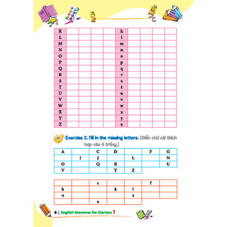 Sách - Starters 1 "English Grammar" Ngữ pháp Tiếng anh (bản in có màu - đáp án)