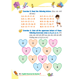 Sách - Starters 1 "English Grammar" Ngữ pháp Tiếng anh (bản in có màu - đáp án)