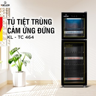Tủ tiệt trùng 2 ngăn KIELER KL-TC464 ngăn trên khử trùng bằng ozone và tia UV ngăn dưới tiệt trùng 125 độ C