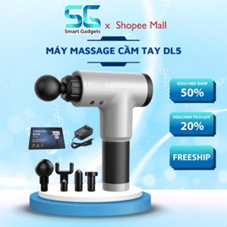 Máy massage cầm tay 4 đầu 6 chế độ Smart Gadgets - súng massage trị nhức mỏi vai gáy, đau giãn cơ - Máy đấm lưng DL5