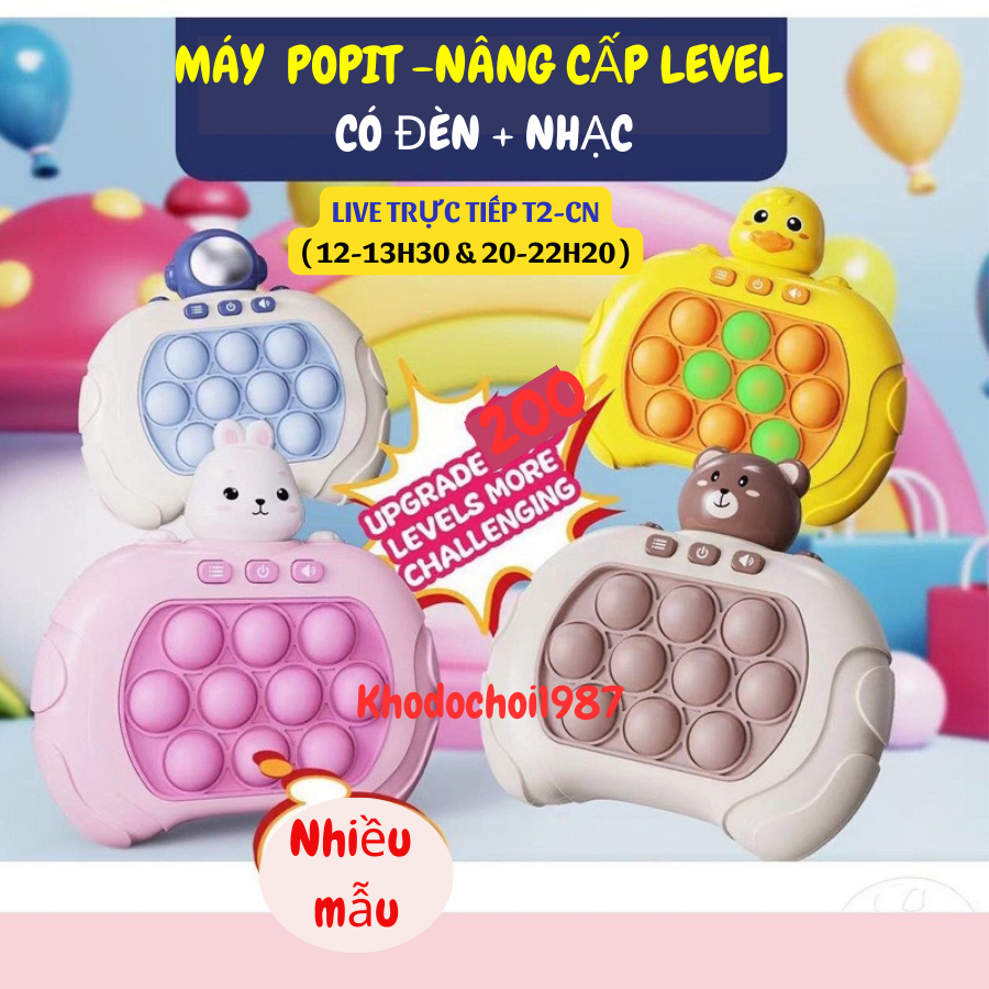 Bút, Máy Chơi Điện Tử Pop It, Bopit Thế Hệ Mới Đồ Chơi Bóp Bóp Giải Trí Xả Stress Có Đèn Có Nhạc