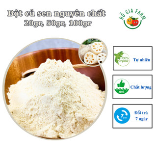 Bột củ sen nguyên chất, giảm cân thanh nhiệt - gói 20g, 50g, 100g