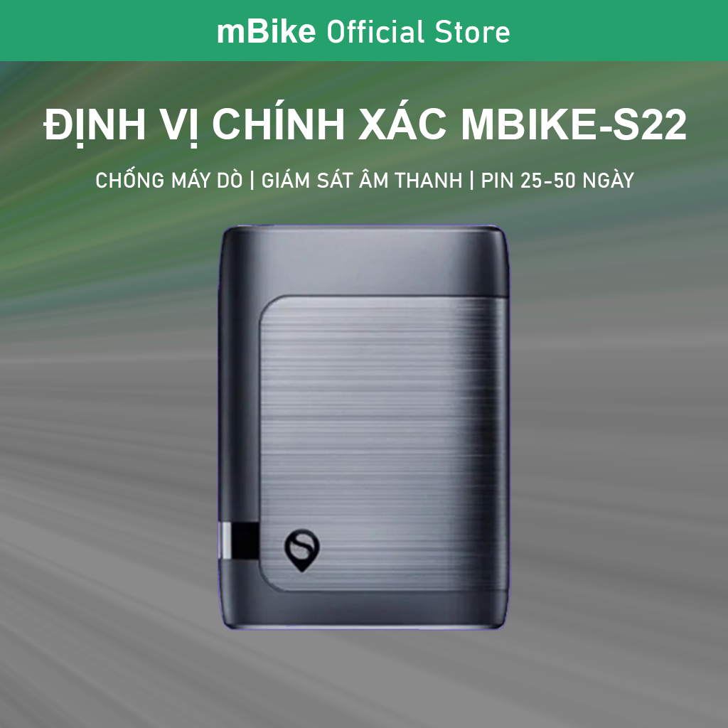 Định Vị Không Dây Ô Tô Xe Máy Dùng Pin mBike-S22 Cao Cấp - Độ Chính Xác Cao - Miễn Phí Ứng Dụng Trọn Đời