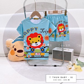 [HCM] (14-20kg) Đồ bộ baby đùi cho bé gái-bé trai thun lạnh in hoạt hình 3D BOO BOO. drap gối codipa
